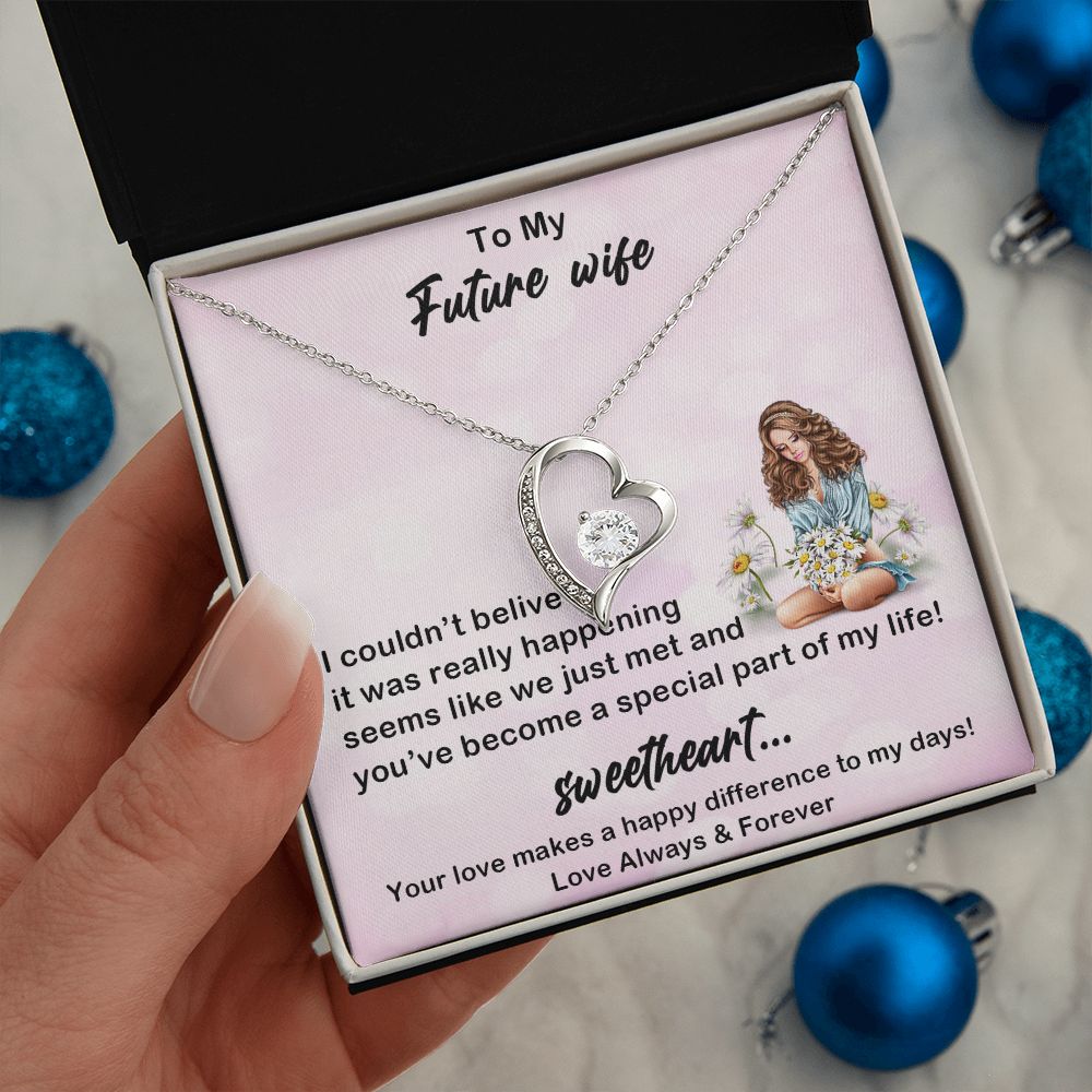 Forever Love Necklace, My Future Wife, Necklace With Message Card, Birthday Gift For Her