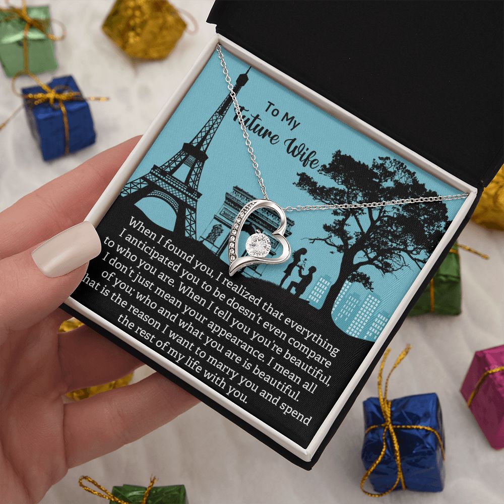 Forever Love Necklace, To My Future Wife, Necklace With Message Card, Birthday Gift For Her
