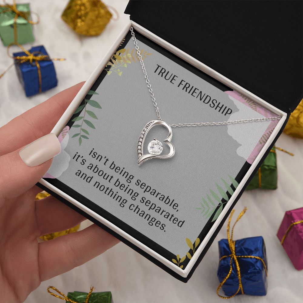 TRUE FRIENDSHIP, FOREVER LOVE NECKLACE FOR FRIENDS, FOREVER BEST FRIEND, BFF, BIRTHDAY/ FRIENDSHIP DAY GIFT FOR HER