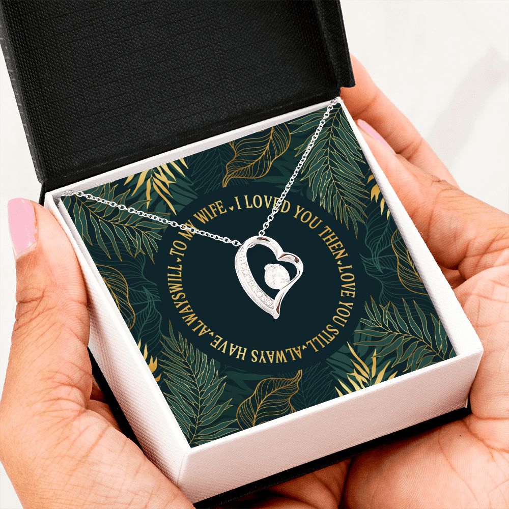 Forever Love Necklace, To My Wife, Necklace With Message Card, Birthday Gift For Her