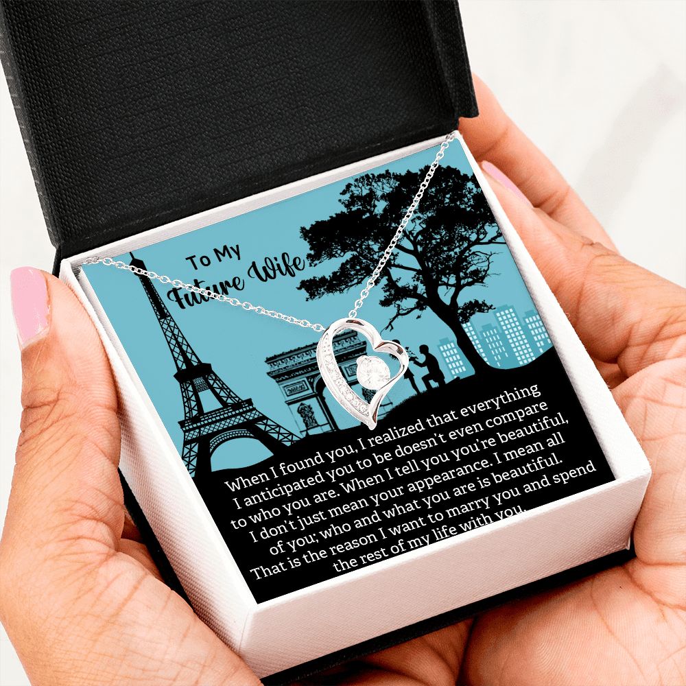 Forever Love Necklace, To My Future Wife, Necklace With Message Card, Birthday Gift For Her