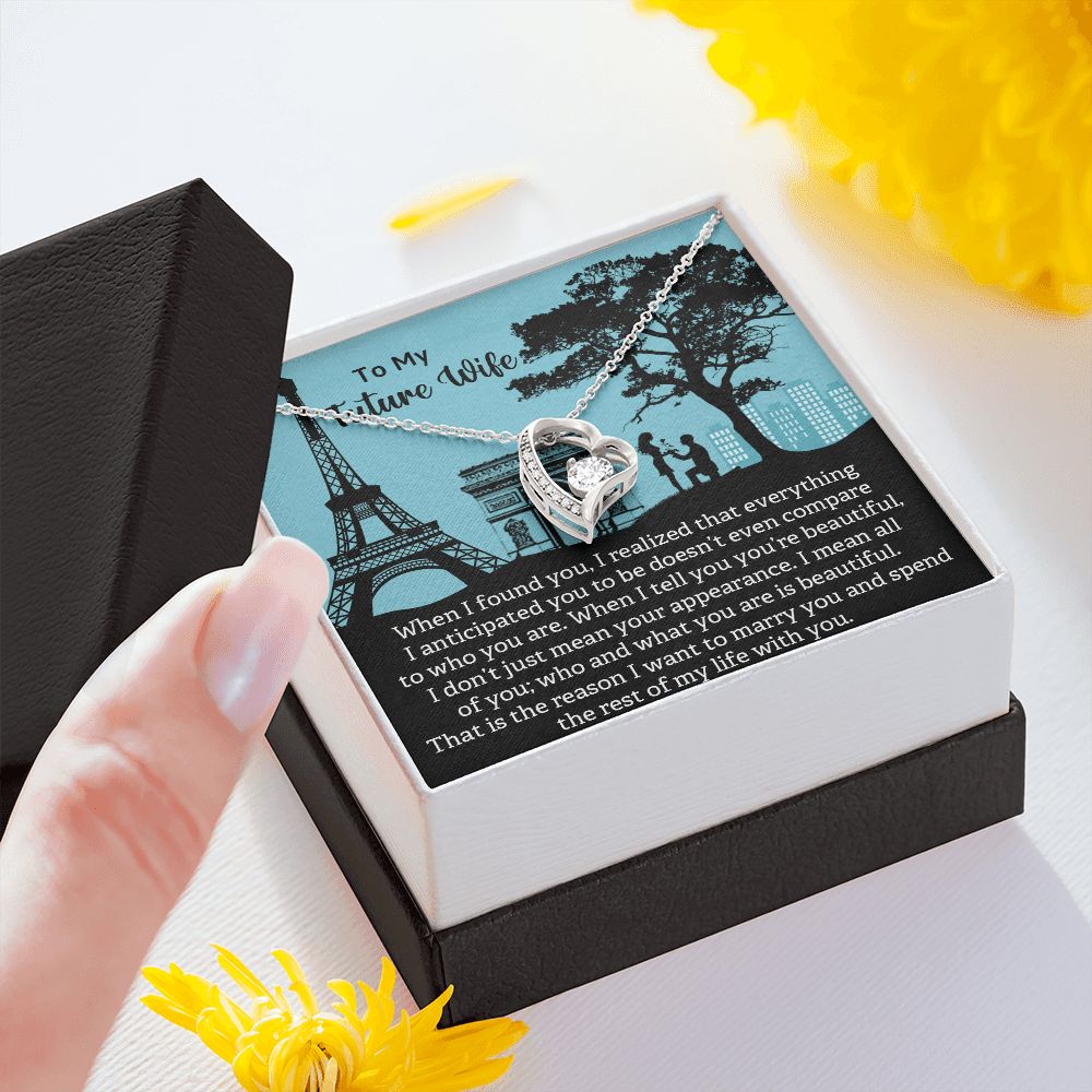 Forever Love Necklace, To My Future Wife, Necklace With Message Card, Birthday Gift For Her