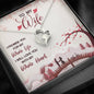 To My Wife I Will Love You With My Whole Heart Necklace, Heart Shape Necklace, Pendant For Anniversary, Valentine's Day, Christmas, Couple Collection, Present For Wife, Pendant With A Message Card