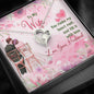 To My Wife You Make My Heart Melt And Fill It With Love Hear Pendant, Silver And Golden Pendant For Her, Couple Collection, Present For Anniversary, Valentine's