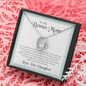 To My Bonus Mom, Forever Love Necklace With I'm So Glad To Have You Here In My Life Message Card, Jewelry For Her, Mother's Day Gift, Anniversary, Birthday, Gift For Her, Pendant For Her