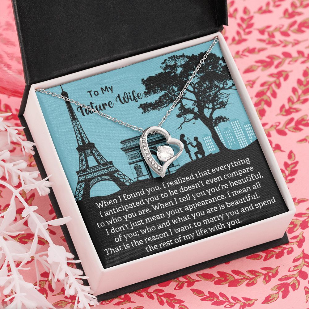Forever Love Necklace, To My Future Wife, Necklace With Message Card, Birthday Gift For Her