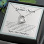 To My Bonus Mom, Forever Love Necklace With I'm So Glad To Have You Here In My Life Message Card, Jewelry For Her, Mother's Day Gift, Anniversary, Birthday, Gift For Her, Pendant For Her