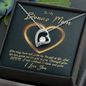 To My Bonus Mom, Forever Love Necklace, Mother’s Day Message Card Gift Pendant For Her, Christmas, Birthday, Anniversary, Gift For Her, Jewelry For Her, Necklace For Her, Mother’s Day Gift