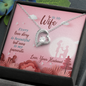 To My Wife, Forever Love Necklace With Message Card, Jewelry For Her, Anniversary, Birthday, Gift For Her, Pendant For Her, Delightful Necklace With Message Card