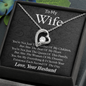 To My Wife, Forever Love Necklace With You Are The Queen Of This Family Message Card, Anniversary, Birthday, Gift For Her, Jewelry For Her, Pendant For Her