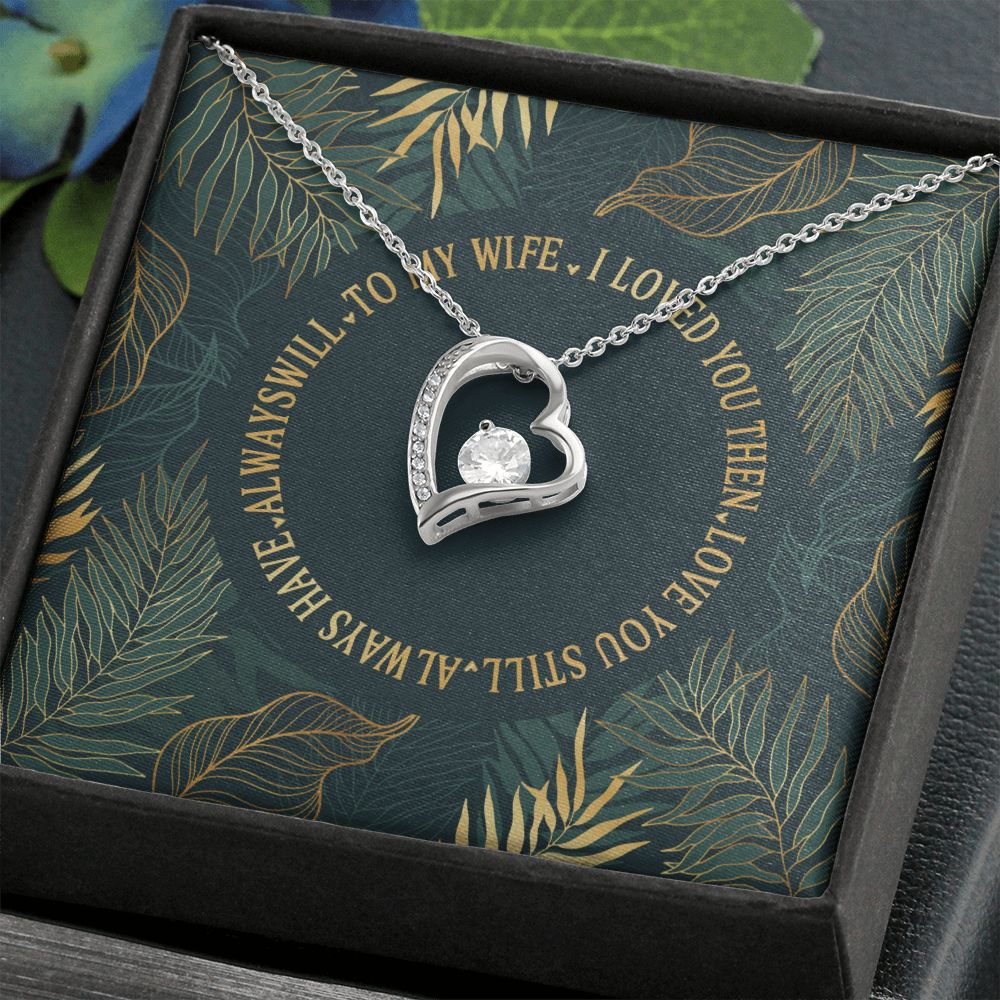 Forever Love Necklace, To My Wife, Necklace With Message Card, Birthday Gift For Her