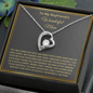To My Boyfriend's Wonderful Mom, Forever Love Necklace With Thanks For Raising The Man Of My Dream Message Card, Mother's Day Gift, Birthday, Anniversary, Gift For Her, Pendant For Her, Jewelry For Her
