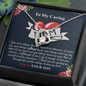 To My Caring Mom, Forever Love Necklace, Mother’s Day Message Card Gift From Son, Pendant For Her, Christmas, Birthday, Anniversary, Jewelry For Her, Necklace For Her, Mother’s Day Gift From Son