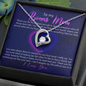 To My Bonus Mom, Forever Love Necklace, Mother’s Day Gift Pendant For Her, Christmas, Birthday, Anniversary, Gift For Her, Jewelry For Her, Necklace For Her