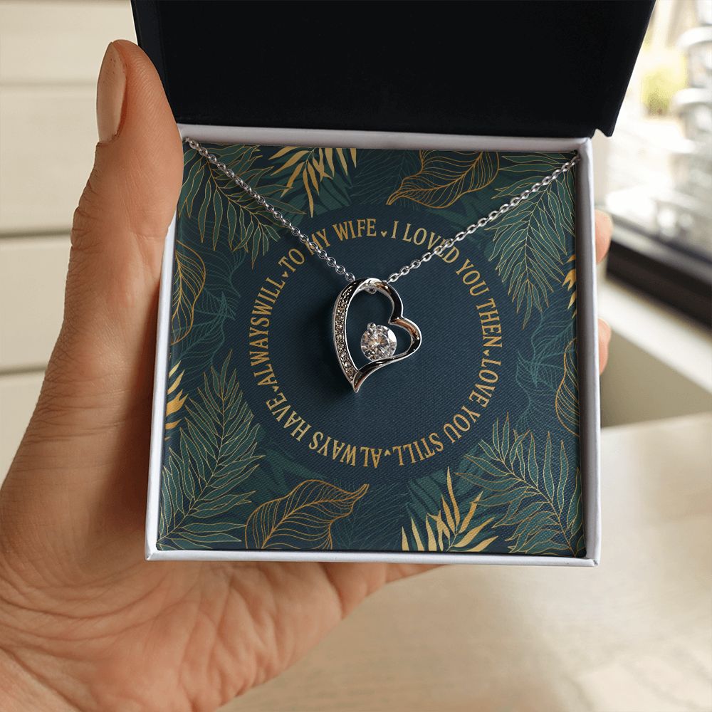 Forever Love Necklace, To My Wife, Necklace With Message Card, Birthday Gift For Her