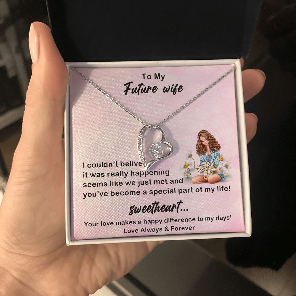 Forever Love Necklace, My Future Wife, Necklace With Message Card, Birthday Gift For Her