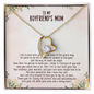To My Boyfriend's Mom, Forever Love Necklace With Thank You For Raising The Perfect Man Message Card, Mother's Day Gift, Anniversary, Birthday, Jewelry For Her, Pendant For Her