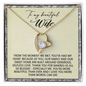 To My Beautiful Wife, Forever Love Necklace With I Love You More Than Words Can Say Message Card, Pendant For Her, Birthday, Anniversary, Gift For Her, Jewelry For Her