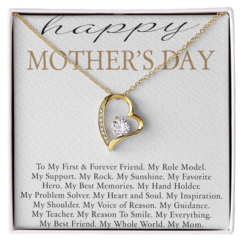HAPPY MOTHERS DAY, FOREVER LOVE NECKLACE FOR MOM, NECKLACE WITH MESSAGE CARD, BIRTHDAY, MOTHER'S DAY GIFT FOR HER