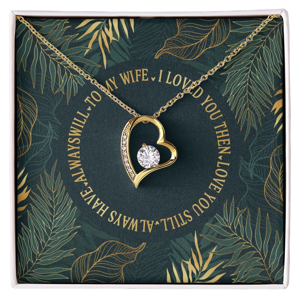 Forever Love Necklace, To My Wife, Necklace With Message Card, Birthday Gift For Her