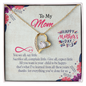 To My Mom, Forever Love Necklace With You Want Is Your Child To Be Happy That's What I've Learned Message Card, Mother's Day Gift , Pendant For Her, Jewelry For Her