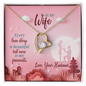 To My Wife, Forever Love Necklace With Message Card, Jewelry For Her, Anniversary, Birthday, Gift For Her, Pendant For Her, Delightful Necklace With Message Card