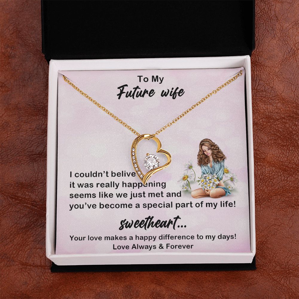 Forever Love Necklace, My Future Wife, Necklace With Message Card, Birthday Gift For Her