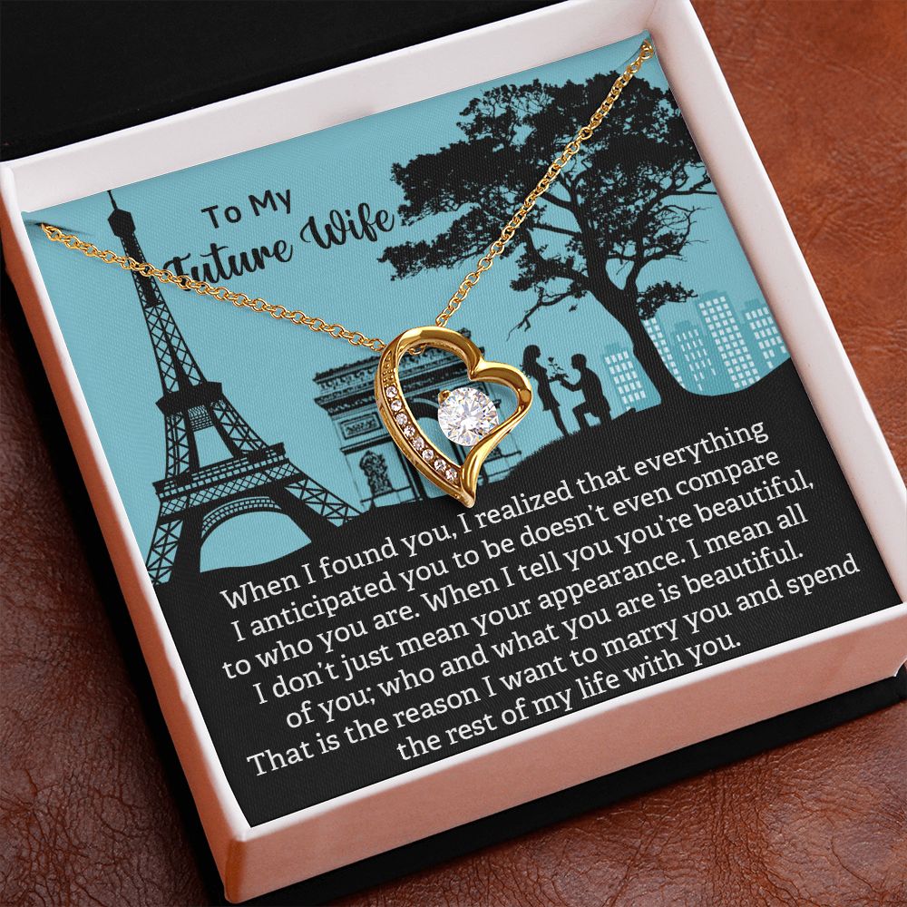 Forever Love Necklace, To My Future Wife, Necklace With Message Card, Birthday Gift For Her