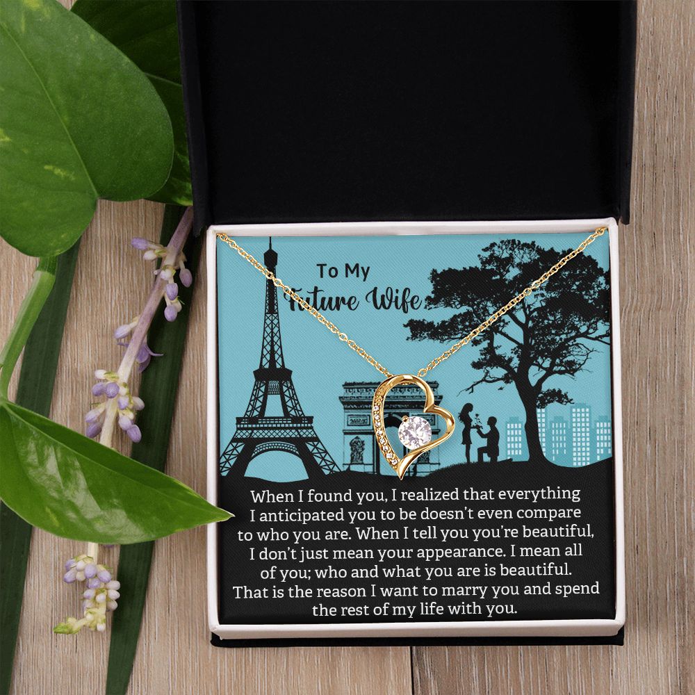 Forever Love Necklace, To My Future Wife, Necklace With Message Card, Birthday Gift For Her