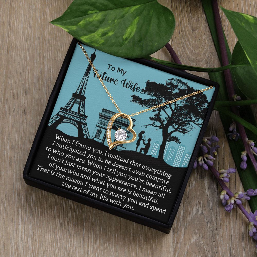 Forever Love Necklace, To My Future Wife, Necklace With Message Card, Birthday Gift For Her