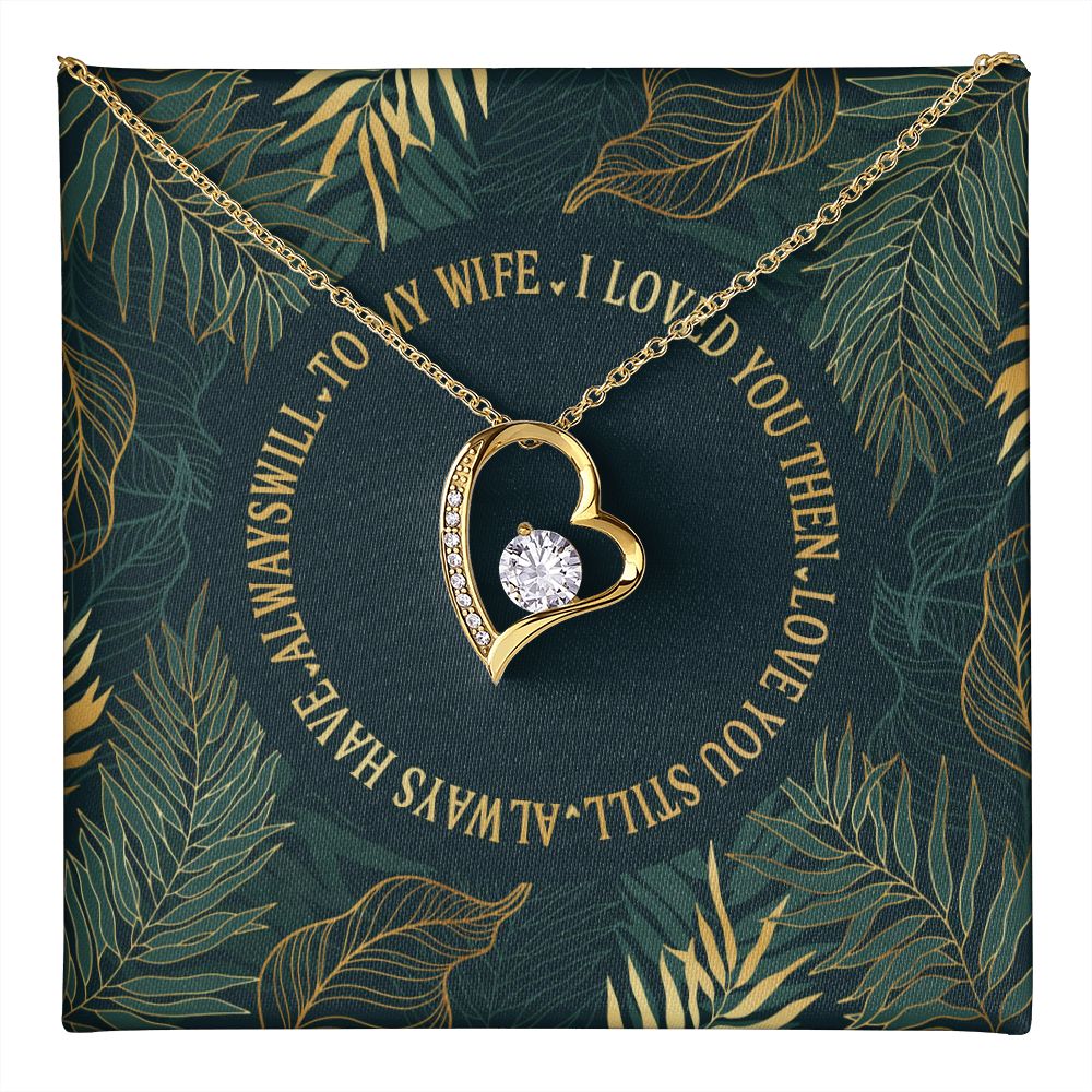 Forever Love Necklace, To My Wife, Necklace With Message Card, Birthday Gift For Her