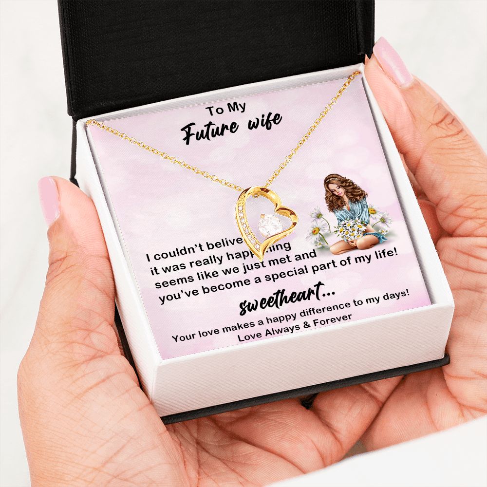 Forever Love Necklace, My Future Wife, Necklace With Message Card, Birthday Gift For Her