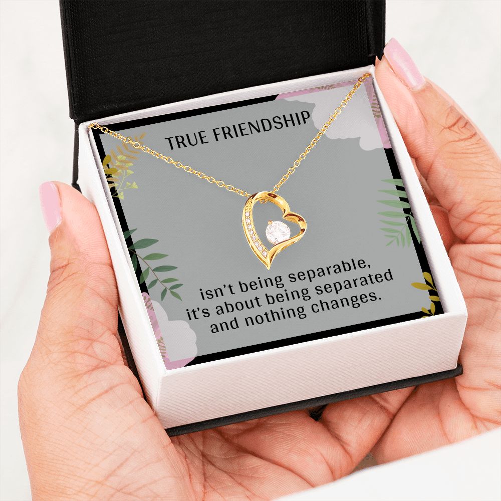 TRUE FRIENDSHIP, FOREVER LOVE NECKLACE FOR FRIENDS, FOREVER BEST FRIEND, BFF, BIRTHDAY/ FRIENDSHIP DAY GIFT FOR HER