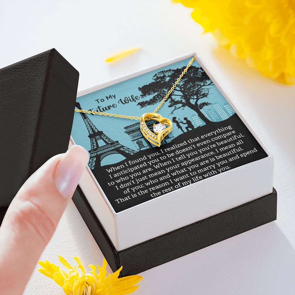 Forever Love Necklace, To My Future Wife, Necklace With Message Card, Birthday Gift For Her