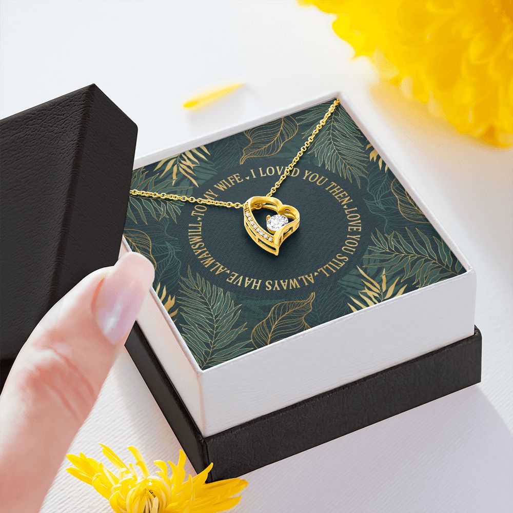 Forever Love Necklace, To My Wife, Necklace With Message Card, Birthday Gift For Her