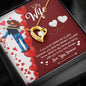 Necklace from Husband to Wife, To My Wife You Are My Only Dream Heart Pendant, Gift For Valentine's Day, Anniversary, Birthday, Couple Collection