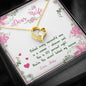 Customized Silver Heart Necklace, Pendant With Message Card, Gold/Silver Personalized Necklace, Couple Gifts, Custom Gifts For Her, Jewelry From Husband To wife