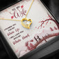 To My Wife I Will Love You With My Whole Heart Necklace, Heart Shape Necklace, Pendant For Anniversary, Valentine's Day, Christmas, Couple Collection, Present For Wife, Pendant With A Message Card