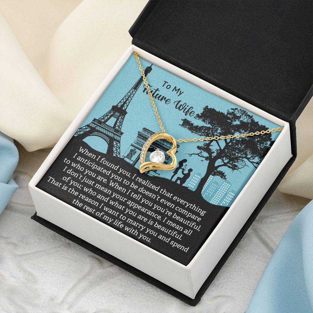 Forever Love Necklace, To My Future Wife, Necklace With Message Card, Birthday Gift For Her