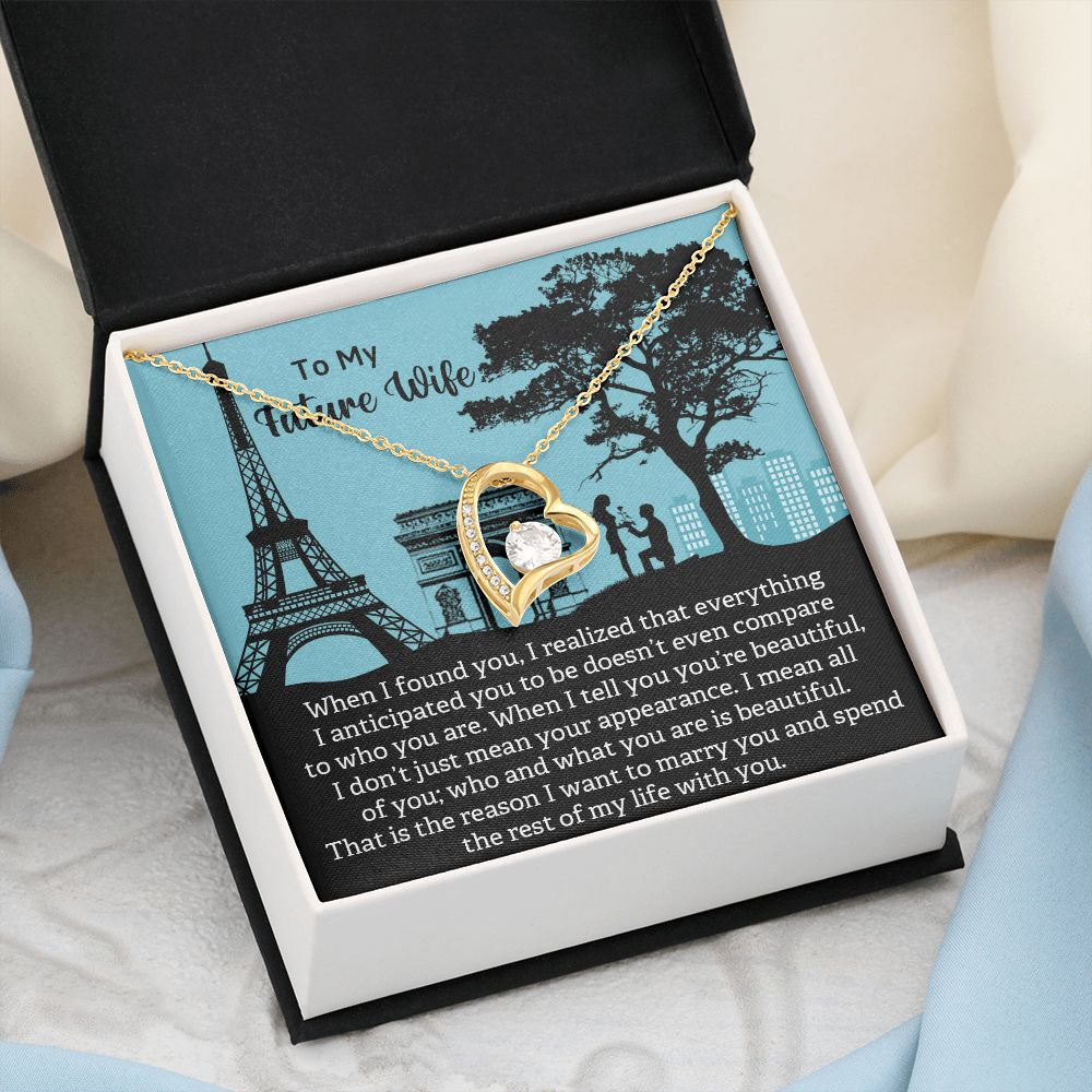 Forever Love Necklace, To My Future Wife, Necklace With Message Card, Birthday Gift For Her