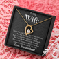 To My Wife, Forever Love Necklace With You Are The Queen Of This Family Message Card, Anniversary, Birthday, Gift For Her, Jewelry For Her, Pendant For Her