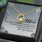 To My Mom, Forever Love Necklace With Thank You For Being The Loving And Caring Mom Message Card, Pendant For Her, Mother's Day Gift, Birthday, Anniversary, Gift For Her, Jewelry For Her