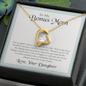 To My Bonus Mom, Forever Love Necklace With I'm So Glad To Have You Here In My Life Message Card, Jewelry For Her, Mother's Day Gift, Anniversary, Birthday, Gift For Her, Pendant For Her