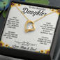 To Our Daughter, Forever Love Necklace With Know That We Are Proud Of You Message Card, Daughter's Day, Birthday Gift For Her, Pendant For Her, Necklace For Her, Jewelry For Her