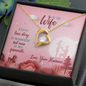 To My Wife, Forever Love Necklace With Message Card, Jewelry For Her, Anniversary, Birthday, Gift For Her, Pendant For Her, Delightful Necklace With Message Card