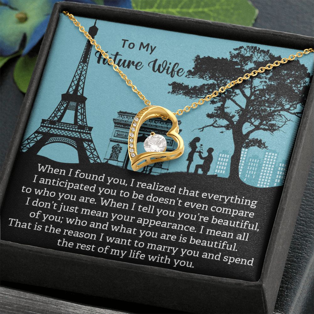 Forever Love Necklace, To My Future Wife, Necklace With Message Card, Birthday Gift For Her