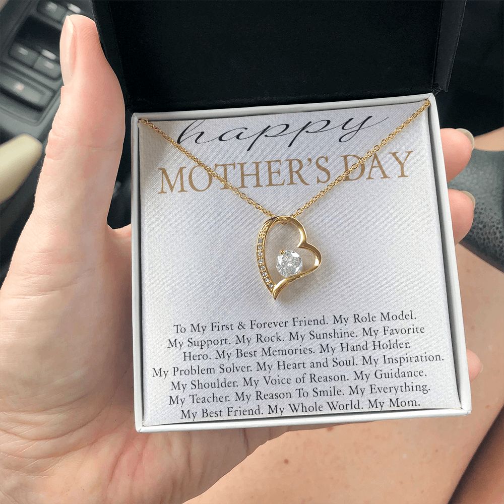 HAPPY MOTHERS DAY, FOREVER LOVE NECKLACE FOR MOM, NECKLACE WITH MESSAGE CARD, BIRTHDAY, MOTHER'S DAY GIFT FOR HER