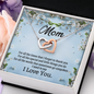 Mom, Interlocking Hearts Necklace With For All The Words That Sometimes Go Unspoken Message Card, Jewelry For Her, Mother's Day Gift, Anniversary, Birthday Gift For Her, Pendant For Her
