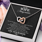 To My Wife Always Remember, Interlocking Hearts Necklace With If There's Life After That, I'll Love You Then Message Card, Anniversary, Birthday, Gift For Her, Jewelry For Her, Pendant For Her