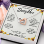 To Our Daughter, Interlocking Hearts Necklace With Know That We Are Proud Of You Message Card, Daughter's Day, Birthday Gift For Her, Pendant For Her, Necklace For Her, Jewelry For Her